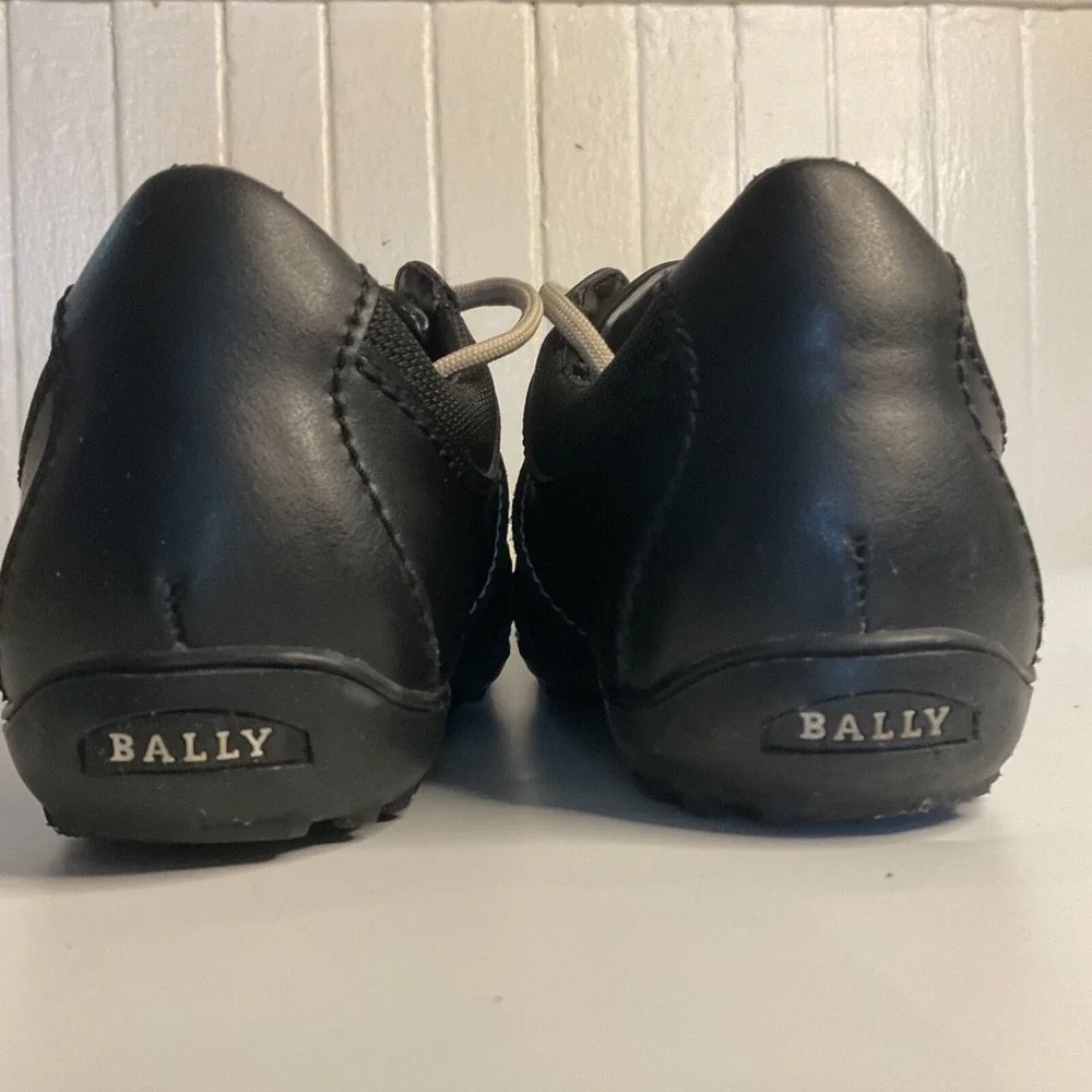 Bally Golf Shoes Shoes 27902 Black Leather Red/White Stitching‎ Women's 7.5